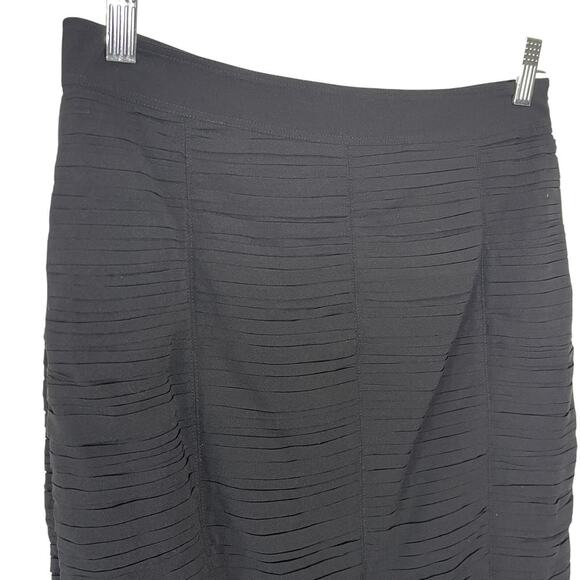Burberry London Black Silk‎ Pencil  Knee Length Skirt Size 6 - Picture 6 of 8